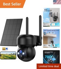4G LTE Solar Security Camera - No WiFi Required, 2K HD Outdoor Surveillance