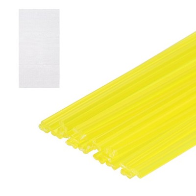 10 Pcs Plastic Welding Rods, 8 Inch with Reinforcing Mesh, Yellow