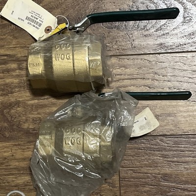 (1) Milwaukee 2 Piece Manual Brass Ball Valve 2'' FNPT 600 WOG 1/2 PSI BA-475B