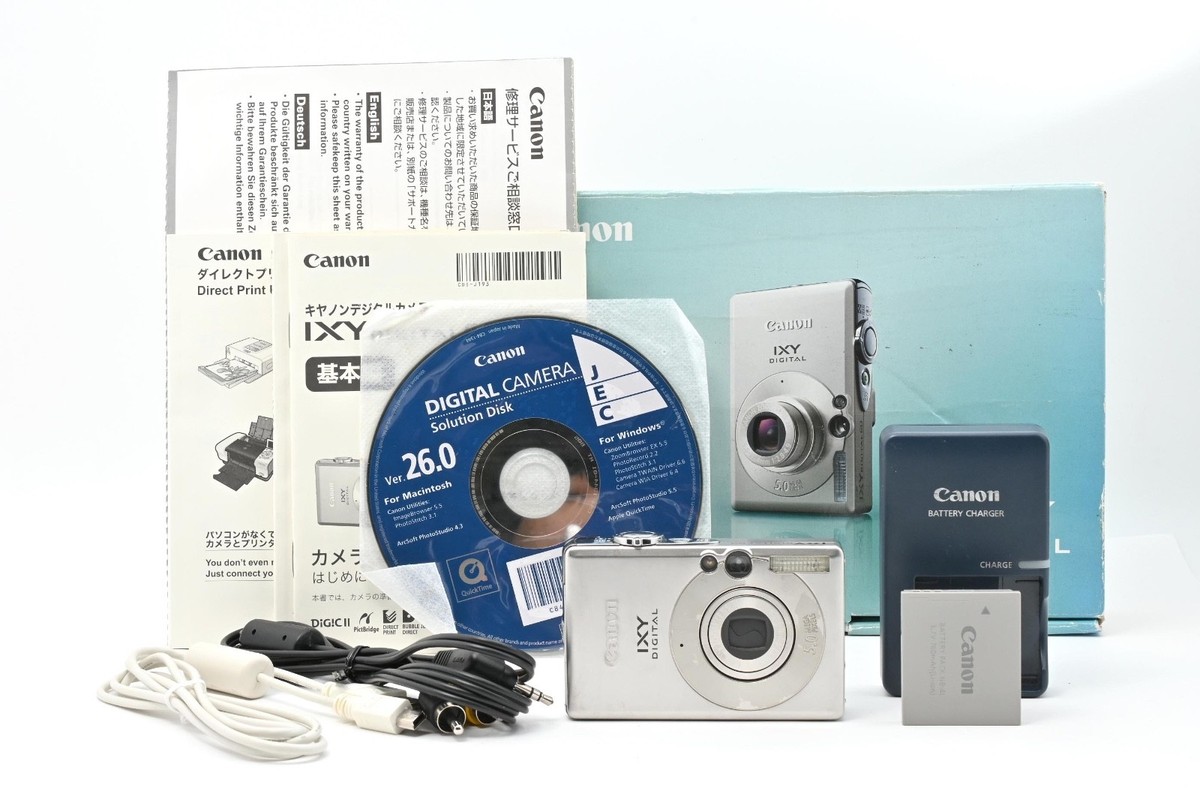 🍀Exc+5 w/Box🍀Canon IXY DIGITAL60 Silver PowerShot SD450 IXUS55