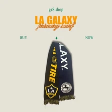 LA Galaxy Primary Soccer Scarf  100% Acrylic  Made In Portugal  Navy Blue & Yell