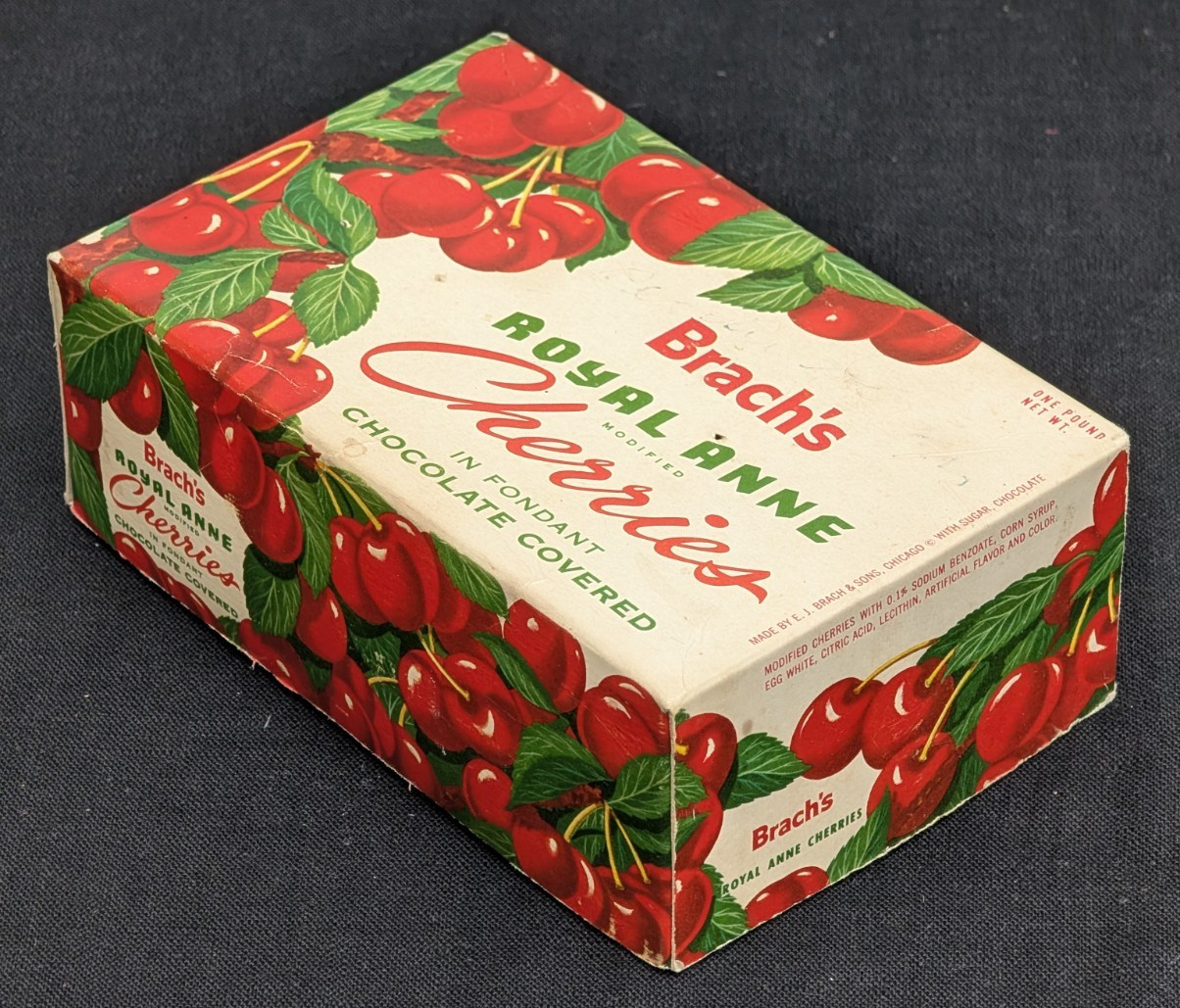 VTG 1950s BOX BRACH'S ROYAL ANNE CHOCOLATE COVERED CHERRIES CANDY STORE DISPLAY