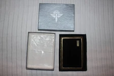 Colibri Black & Gold Tone Cigarette Case in Box w/ Felt Case