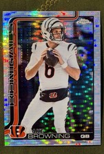 Jake Browning 2025 Topps Chrome Football Pulsar Refractor #63 Bengals