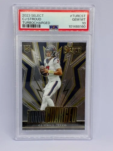 CJ STROUD 2023 Select Turbo Charged RC Rookie PSA 10 Gem Mint Texans 💎📈