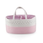 New Best PandaEar Baby Diaper Caddy Organizer Cotton Rope Nursery Storage Basket