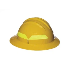 BULLARD FHYLR Fire Helmet,Yellow,Full-Brim 3PTY4