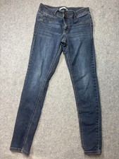 Mudd Mid Rise Legging Jeans Girls 16 Blue Denim Cotton Stretch High Waisted