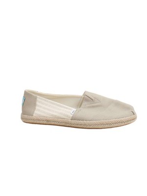 Toms flache Damenschuhe UK 6 hellbraun 100 % Baumwolle Ballerinas
