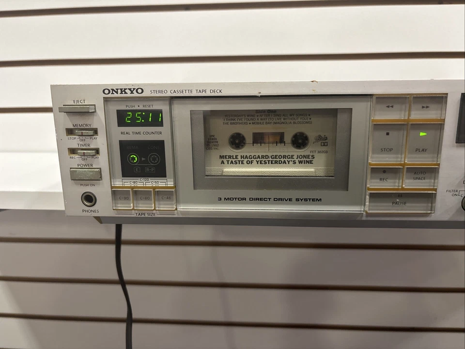 Onkyo TA-2055 Audio Estéreo Cassette Tape Deck - Probado Ver Reproducción de Video Funciona Foto 4 de 4