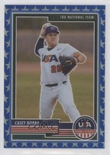 2023 Panini USA Baseball Stars & Stripes Blue Prizm 28/75 Casey Borba #3 tj1