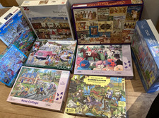 9 Jigsaw Bundle Gibsons HOP Falcon Art JIGSAWS 7 x 1000 pieces 2 x 500 Cadbury