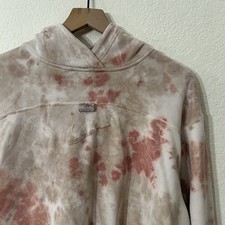 Woman s Small Nike NSW Tie Dye Fleece Pullover Hoodie Super Oversized Fit