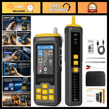 Network Cable Tester with IP Scan, Ping Test, RJ45 Wire Tracer for CAT5-CAT8, Et