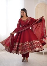 GOWN SALWAR KAMEEZ PAKISTANI INDIAN WEDDING PARTY WEAR DRESS BOLLYWOOD SUIT NEW