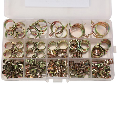 #ad 6 22mm Hose Spring Clamps Fastener Fuel Water Line Pipe Air Tube Clips Kit $10.54