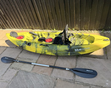 Single Fishing Kayak with Seat & Paddle, Perfect Condition