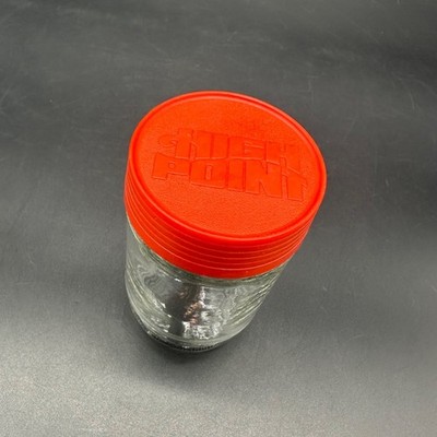 Vintage High Point Instant Coffee Glass Jar 1970s Red Lid Storage Sample Size