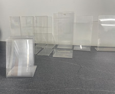 Job Lot of Used Acryllic Sign Holders for Shows markets stalls Mixed Sizes