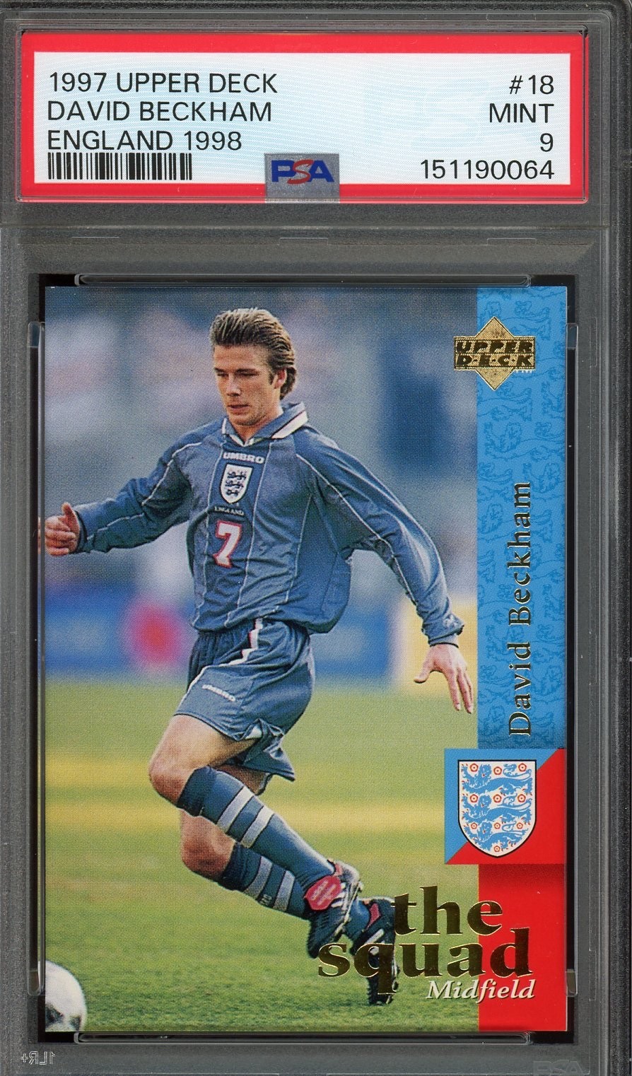 1997-98 Upper Deck England - The Squad David Beckham #18 England PSA 9