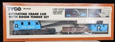 Tyco HO Scale No.865 Operating Crane Car with Boom Tender Set In Original Box