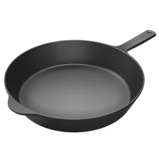 COOKLIFE 12 Inch Lightweight Pre-Seasoned Cast Iron Skillets - Smooth Polished