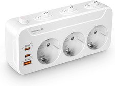 Adattatore Multipresa Tripla,Presa Multipla Salvaspazio Con Protezione Sovraccar