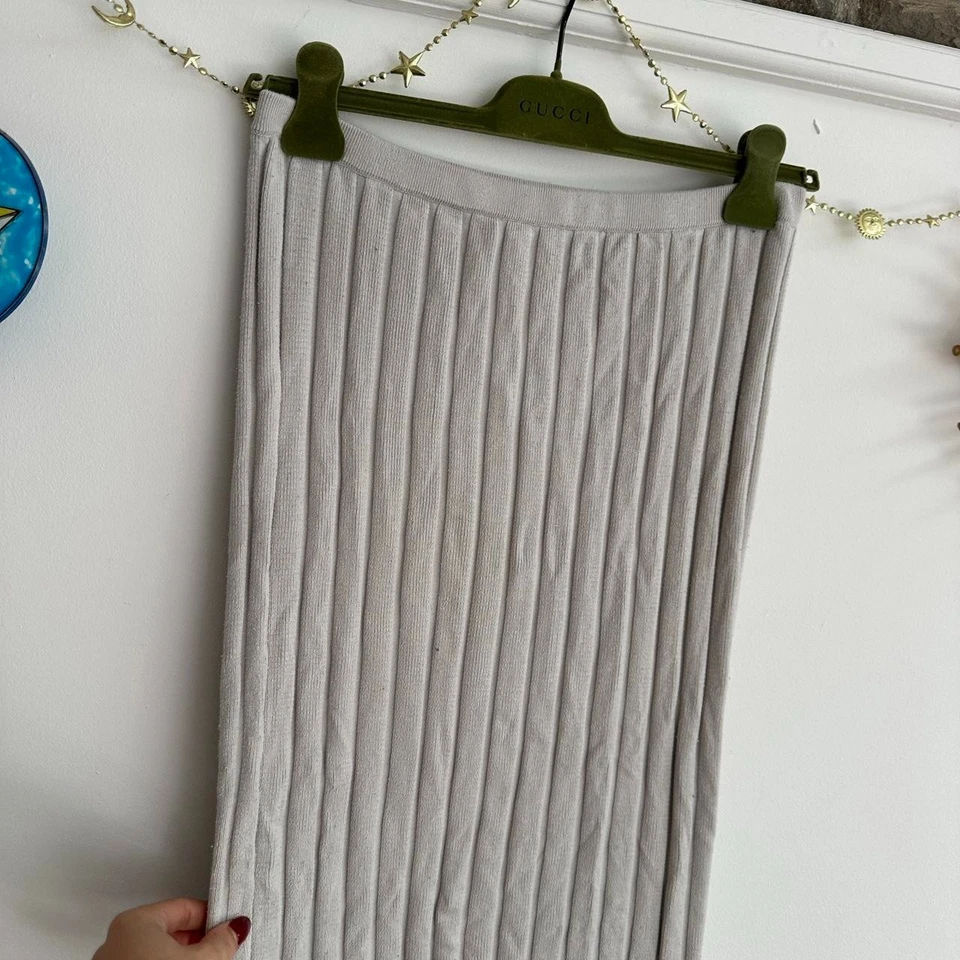 Grey ribbed maxi skirt - Image 2 of 4