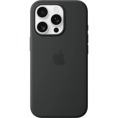 Apple Silicone Case MagSafe Silikon Case Apple iPhone 16 Pro Schwarz Stoßfest,