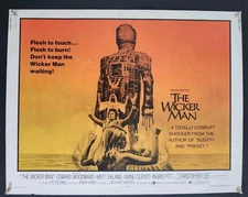 1974 "The Wicker Man"  22x28" Original Half Sheet Britt Ekland.   Horror