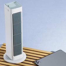 Portable Rechargeable Air Cooler Fan with Remote 3 Speed LED Touch