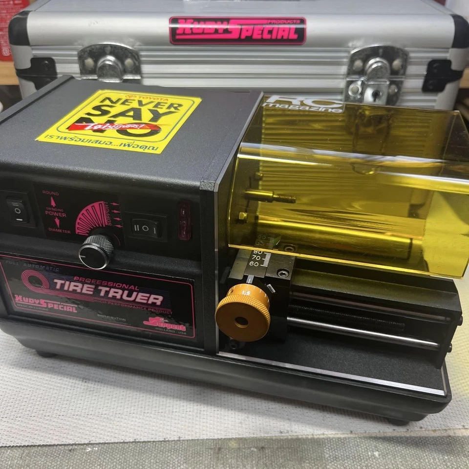 Hudy Tire Truer/Setter With Hubs Rc Car Tire Lathe Precise Adjustable - Image 4 of 4