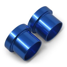 Russell 3AN to 3/16 in Aluminum Tube Sleeves Blue Anodized Set of 6