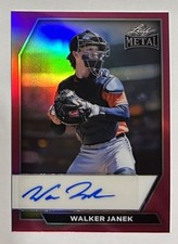 2026 LEAF METAL BASEBALL WALKER JANEK #1/6 PINK PRISMATIC AUTO