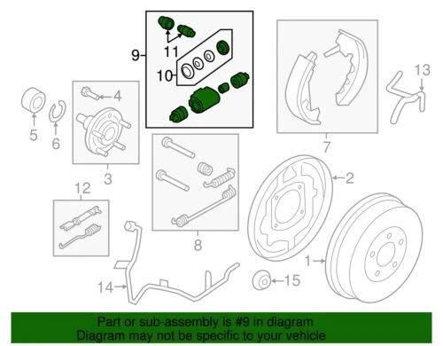 Genuine Ford Mercury 2008-2012 Escape Mariner Brake Wheel Cylinder 8L8Z-2261-AD - Image 2 of 2