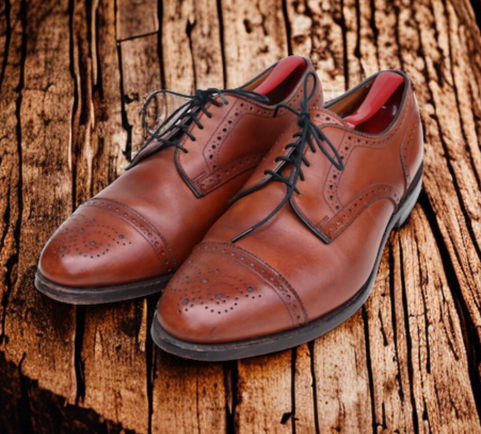 Allen Edmonds Sanford Brown Leather Cap Toe Oxford Dress Shoes Mens 9 Fast Ship Allen Edmonds Sanford Men main image 4