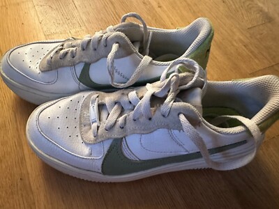 Nike Air Force 1 AF 1 Platform, Gr. EUR 38, Farbe: weiß, grün, gebraucht