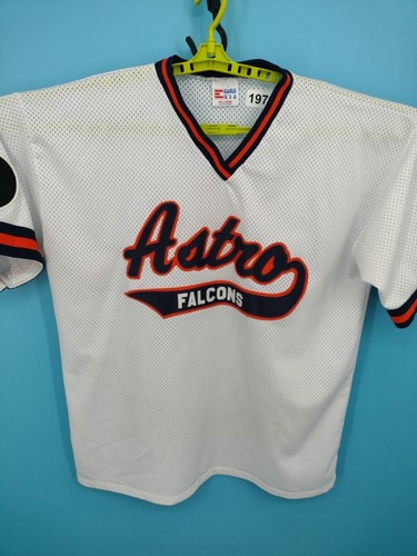 Vtg 90s Eagle USA Baseball Jersey 2XL White Mesh #8 Astro Falcons Youngstown Men - Picture 8 of 13