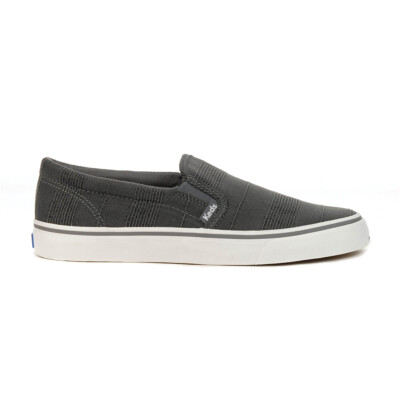 Keds Jump Kick Charcoal Striped Chambray Slip-On Sneakers