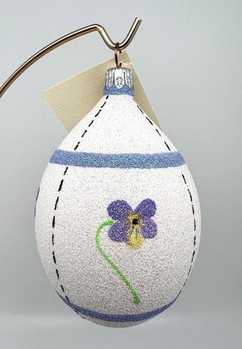 2000 Patricia Breen "Easter Egg Pansies (Thin Stripe) Full-Size Ornament #2063 - Picture 5 of 5