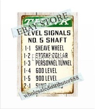 Mine Bellal level signals No. 5 shaf metal tin sign nostalgic reproductions