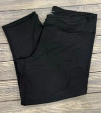 Kyodan Womens Black Leggings 2X 80% Polyester 20% Spandex Waist 20" Inseam 23"