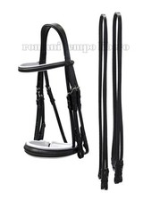 Bridle Pour Mors Et Filet Profilé Blanc Double Bridle Dressage