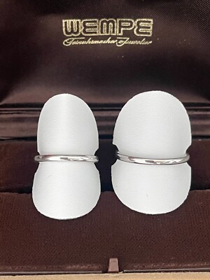 NIESSING WEMPE EXKLUSIVE  TRAURINGE AUS 750/- WEIßGOLD HOCHGLANZ NEU !