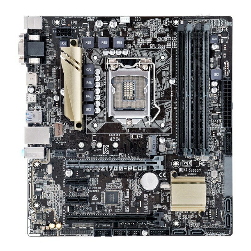ASUS Z170M-Plus Motherboard LGA 115 Intel Z170 Support DDR4 RAM