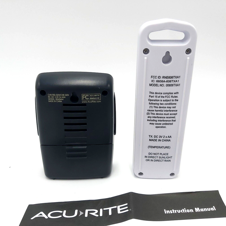 AcuRite Indoor Outdoor Wireless Thermometer Model 00606 eBay