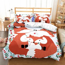 Fox Family Twin Full Queen King Size Bed Duvet/Quilt Cover Set Bedding Sets