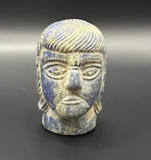 Amazing Roman old lapis lazuli stone carved rare head