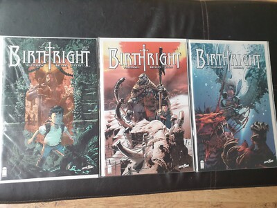Birthright 1-3 NM+  Bagged and boarded. Image.