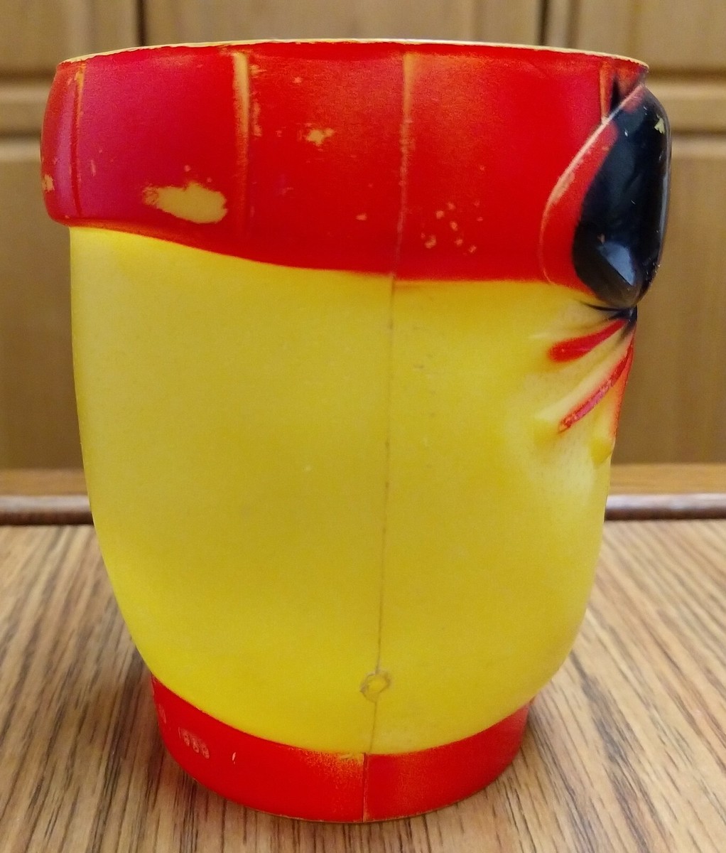 Vintage Funny Face Lefty Lemon Mug, F&F Plastic, Pillsbury 1969